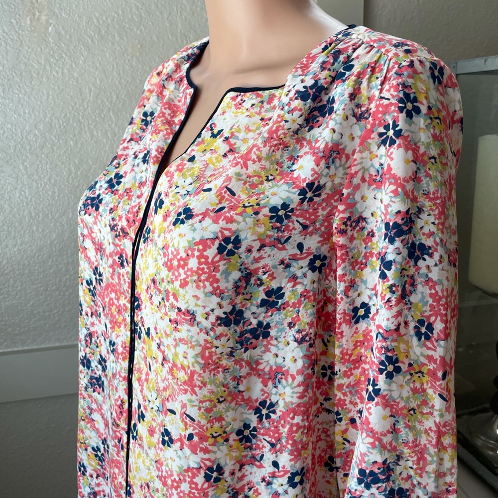 Modcloth Multi Colored Flowered Top - image 2